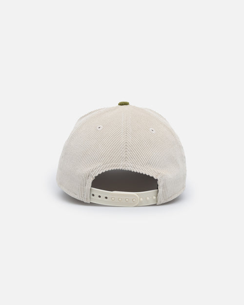New Era Oakland Athletics 'Dusty Olive Corduroy' Golfer Pre-Curved Snapback Green Med