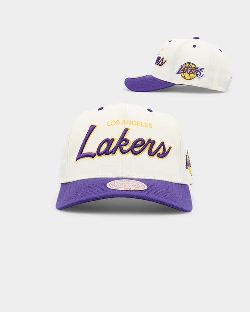Mitchell & Ness Los Angeles Lakers Team Script OG Snapback Vintage Cream