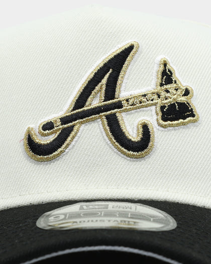 New Era Atlanta Braves 'White Gold' 9FORTY A-Frame Snapback Chrome/Black