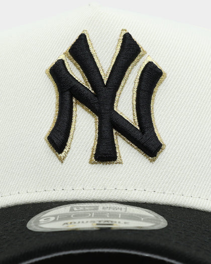 New Era New York Yankees 'White Gold' 9FORTY A-Frame Snapback Chrome/Black