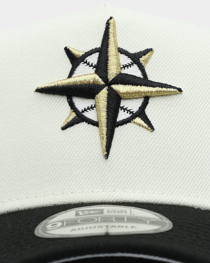 New Era Seattle Mariners 'White Gold' 9FORTY A-Frame Snapback Chrome/Black