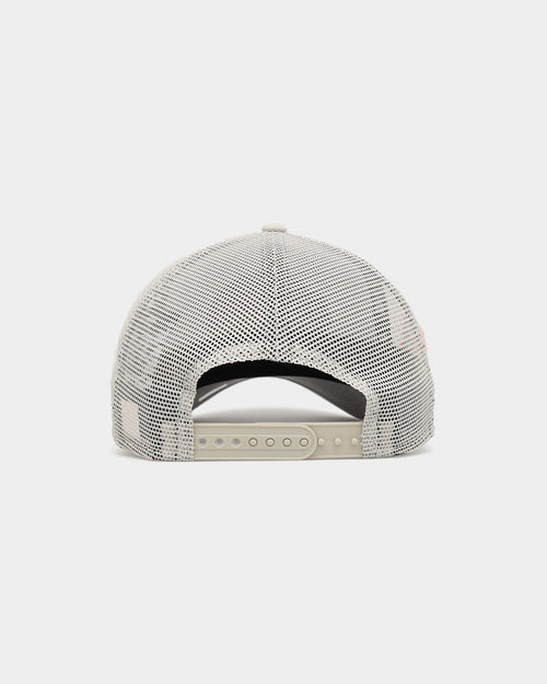 New Era X Nascar 9FORTY A-Frame Trucker Snapback Stone/White