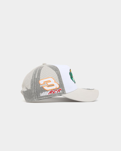 New Era X Nascar 9FORTY A-Frame Trucker Snapback Stone/White