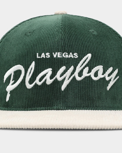 Playboy X Culture Kings Script Snapback Forest Green/Off White