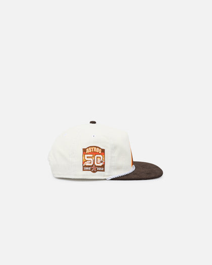 New Era Houston Astros '2-Tone Corduroy' Golfer Snapback Chrome/Walnut