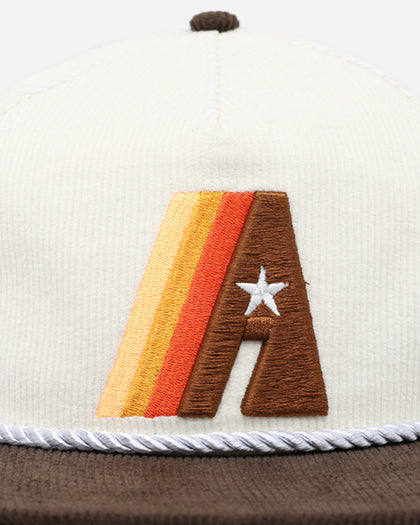 New Era Houston Astros '2-Tone Corduroy' Golfer Snapback Chrome/Walnut