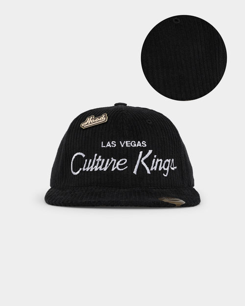 Hood X Culture Kings Las Vegas Collab Original Corduroy Snapback Black