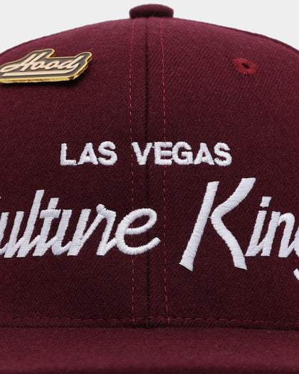 Hood X Culture Kings Las Vegas Collab Original Snapback Maroon
