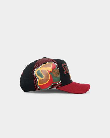 Mitchell & Ness Seattle Supersonics Side Swipe OG Snapback Black/Red