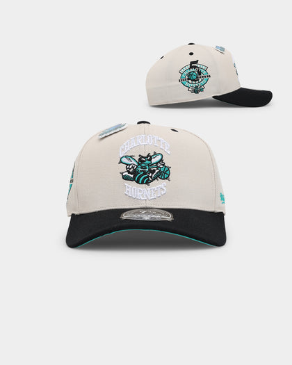 Mitchell & Ness Charlotte Hornets 'Diamond' Fitted Bone/Black