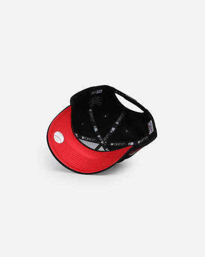 New Era Boston Red Sox 'Satin Scarlet' 9FORTY A-Frame Snapback Black/Scarlet