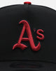 New Era Oakland Athletics 'Satin Scarlet' 9FORTY A-Frame Snapback Black/Scarlet