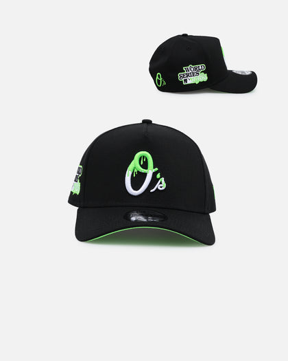 New Era Baltimore Orioles 'Drip Logo' 9FORTY A-Frame Snapback Black/White/Green