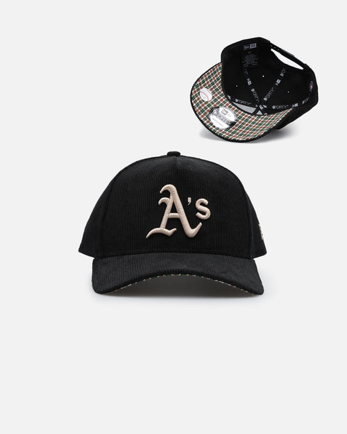 New Era Oakland Athletics 9FORTY A-Frame Snapback Black/Plaid