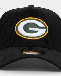 New Era Green Bay Packers 'NFL Season' Corduroy 9FORTY A-Frame Snapback Black/OTC