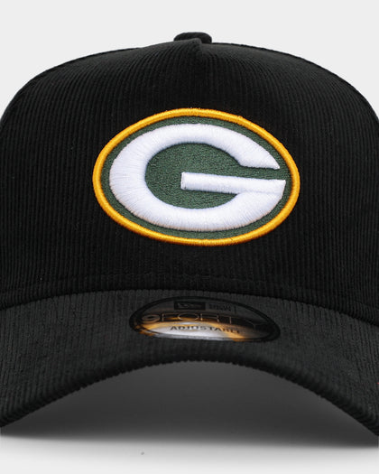 New Era Green Bay Packers 'NFL Season' Corduroy 9FORTY A-Frame Snapback Black/OTC