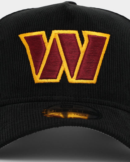 New Era Washington Commanders 'NFL Season' Corduroy 9FORTY A-Frame Snapback Black/OTC