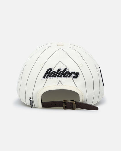 Pro Standard Las Vegas Raiders Pinstripe Classic Dad Hat Strapback Eggshell/Yellow
