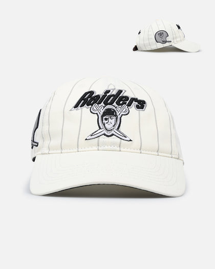 Pro Standard Las Vegas Raiders Pinstripe Dad Hat Strapback Eggshell/Yellow