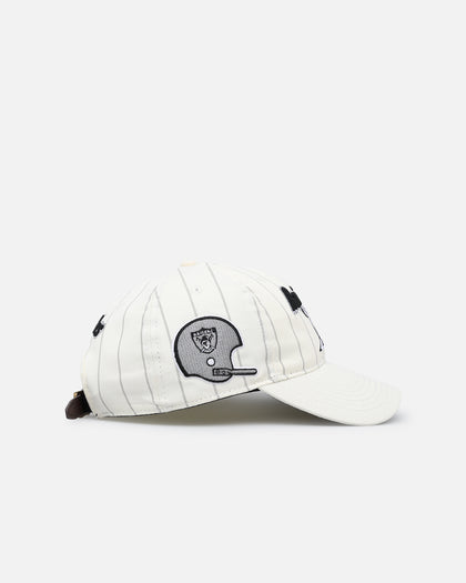 Pro Standard Las Vegas Raiders Pinstripe Dad Hat Strapback Eggshell/Yellow