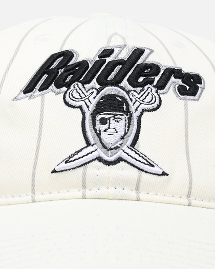 Pro Standard Las Vegas Raiders Pinstripe Dad Hat Strapback Eggshell/Yellow