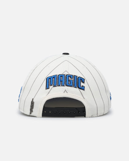 Pro Standard Orlando Magic Pinstripe Wool Snapback Eggshell/Yellow