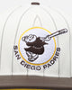 Pro Standard San Diego Padres Pinstripe Classic Logo Wool Strapback Eggshell/Yellow