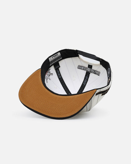 Pro Standard Vegas Golden Knights Pinstripe Wool Snapback Eggshell/Yellow