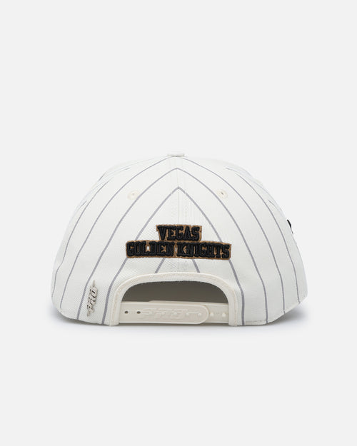 Pro Standard Vegas Golden Knights Pinstripe Snapback Eggshell/Yellow