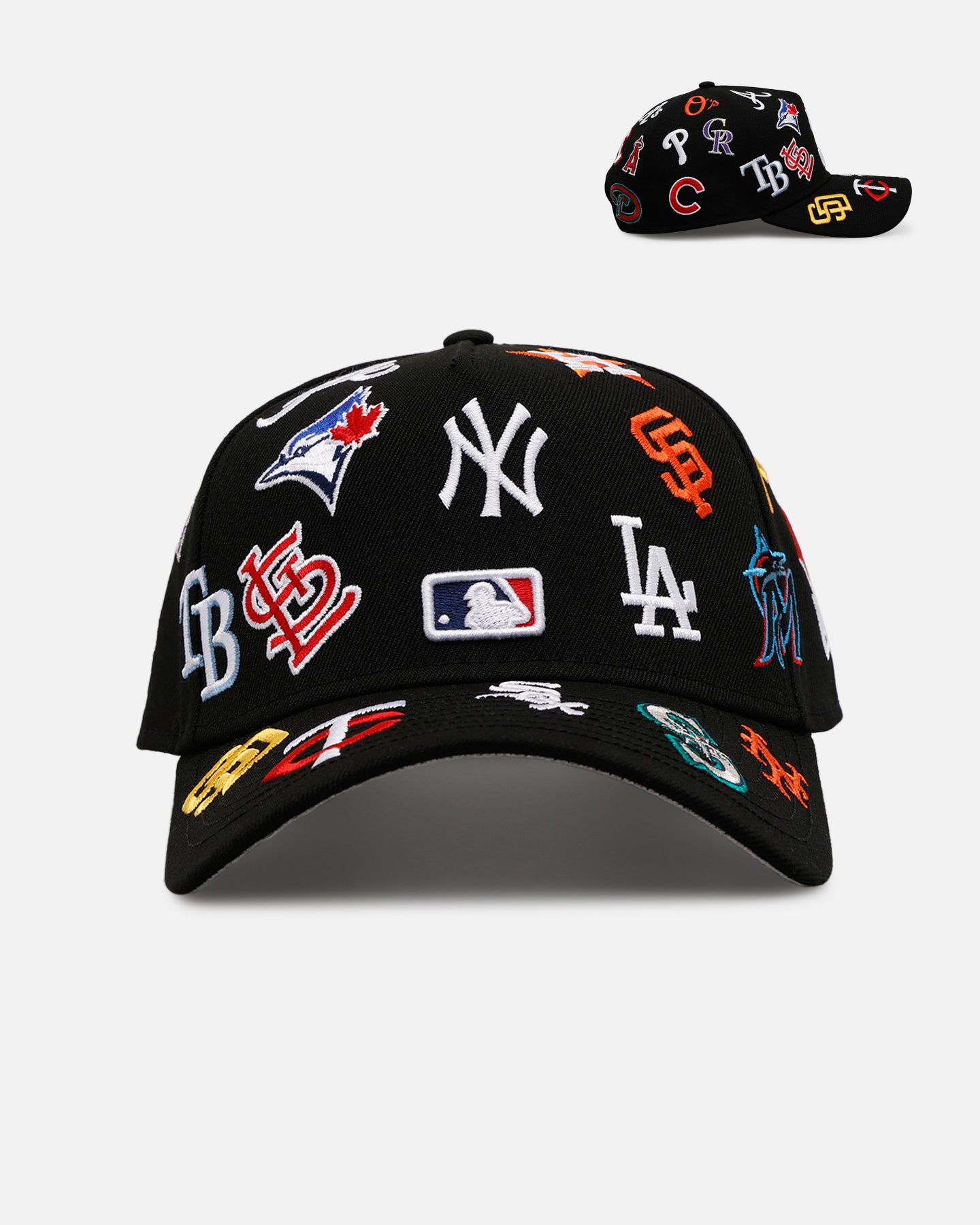 New Era MLB All Over 9FORTY A-Frame Snapback Black | Culture Kings US