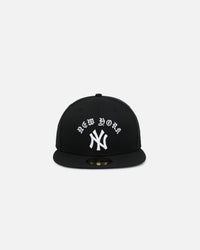 New Era New York Yankees 'Gothic Arch' 59FIFTY Fitted Black/White
