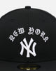 New Era New York Yankees 'Gothic Arch' 59FIFTY Fitted Black/White