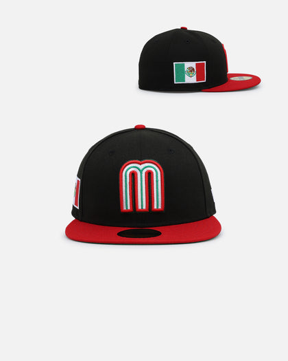 New Era Mexico National Baseball Team 'World Baseball Classic Mexico' 59FIFTY Fitted Black/Scarlet