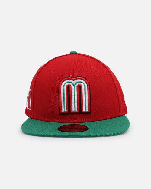 New Era Mexico National Baseball Team 'World Baseball Classic Mexico' 59FIFTY Fitted Scarlet/Kelly Green