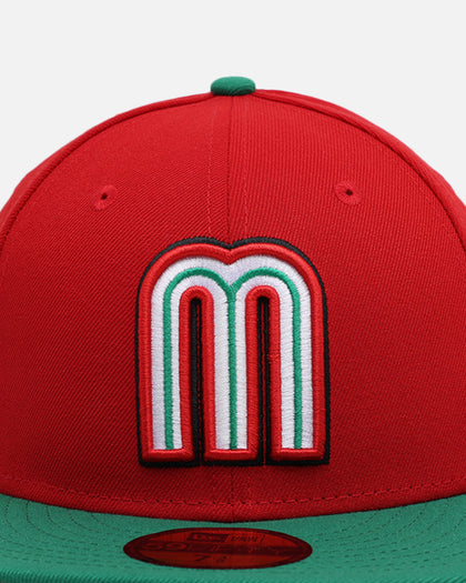New Era Mexico National Baseball Team 'World Baseball Classic Mexico' 59FIFTY Fitted Scarlet/Kelly Green