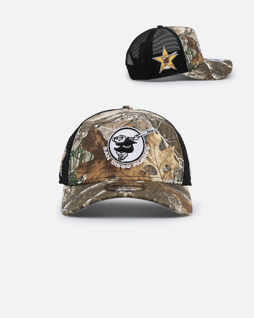 New Era San Diego Padres 'Real Tree' 9FORTY A-Frame Trucker Snapback Realtree Edge