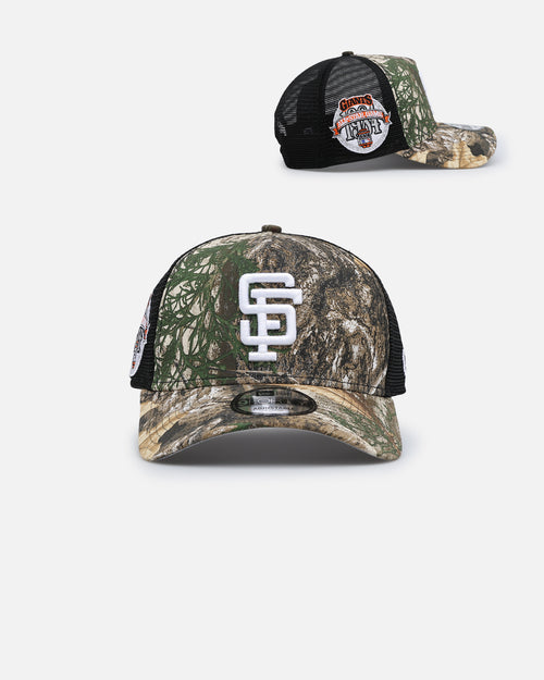 New Era San Francisco Giants 'Real Tree' 9FORTY A-Frame Trucker Snapback Realtree Edge