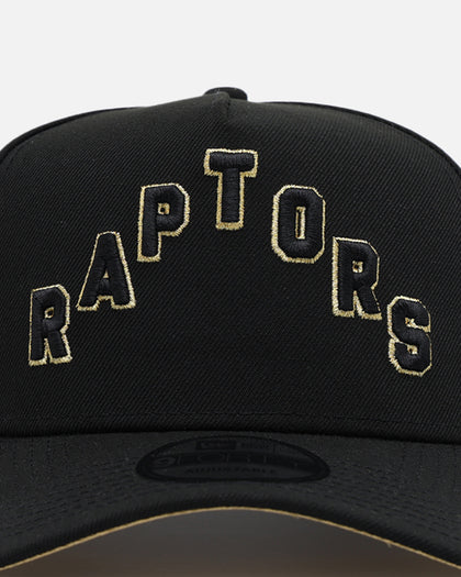 New Era Toronto Raptors 'NBA Gold Links' 9FORTY A-Frame Snapback Black/Gold