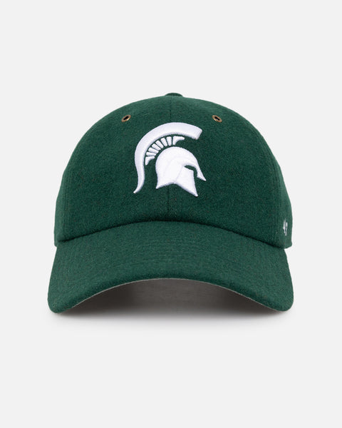 Michigan State Spartans キャップ 47 Brand Michigan State Spartans Wooly Clean Up Strapback Dark