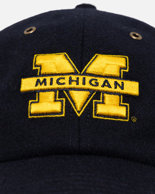 47 Brand Michigan Wolverines Wooly Clean Up Strapback Navy