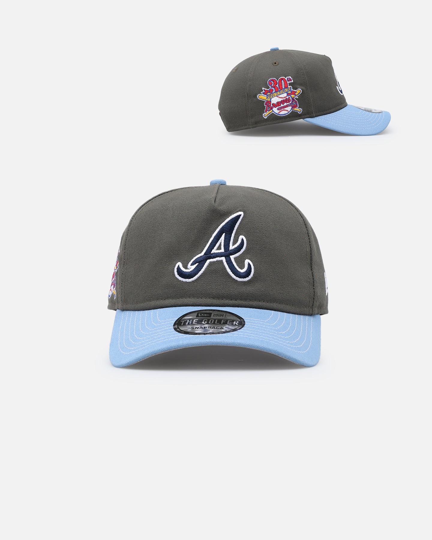 New Era Atlanta Braves 'Contrast Visor' Pre-Curved Golfer Snapback