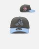 New Era Atlanta Braves 'Contrast Visor' Pre-Curved Golfer Snapback Moss/Sky