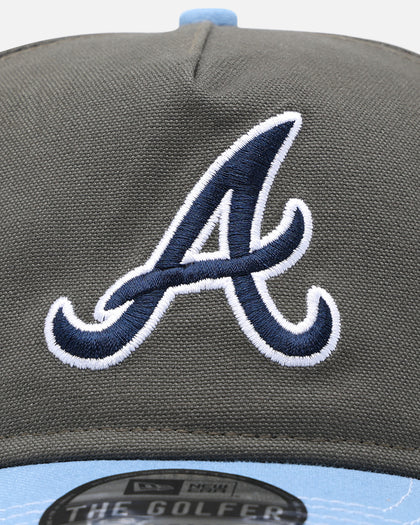 New Era Atlanta Braves 'Contrast Visor' Pre-Curved Golfer Snapback Moss/Sky