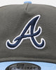 New Era Atlanta Braves 'Contrast Visor' Pre-Curved Golfer Snapback Moss/Sky