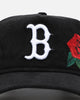 New Era Boston Red Sox 'Corduroy Roses' Golfer Pre-Curved Snapback Black Corduroy/White