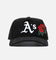 New Era Oakland Athletics 'Corduroy Roses' Golfer Pre-Curved Snapback Black Corduroy/White