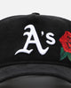New Era Oakland Athletics 'Corduroy Roses' Golfer Pre-Curved Snapback Black Corduroy/White