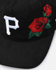 New Era Pittsburgh Pirates 'Corduroy Roses' Pre-Curved Golfer Snapback Black Corduroy/White