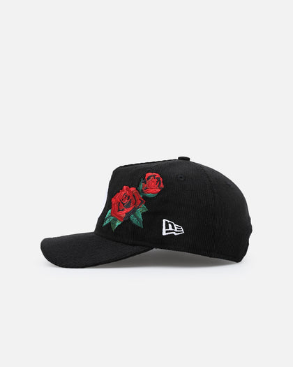 New Era San Diego Padres 'Corduroy Roses' Pre-Curved Golfer Snapback Black Corduroy/White