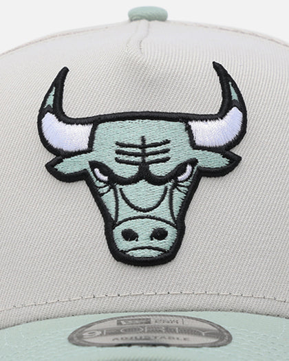 New Era Chicago Bulls 'Sea Glass' 9FORTY A-Frame Snapback Stone/Green